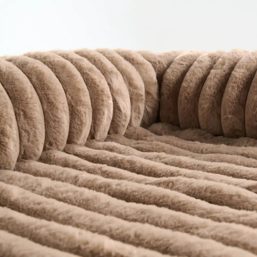 Luxury Couch Cover Dog Bed - Brown