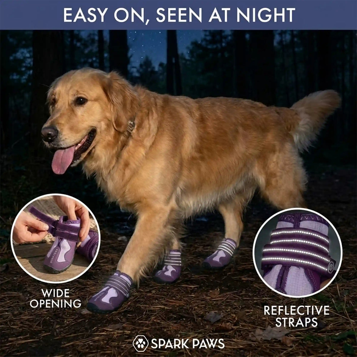 365 All-Season Dog Shoe 4PC Set - Purple