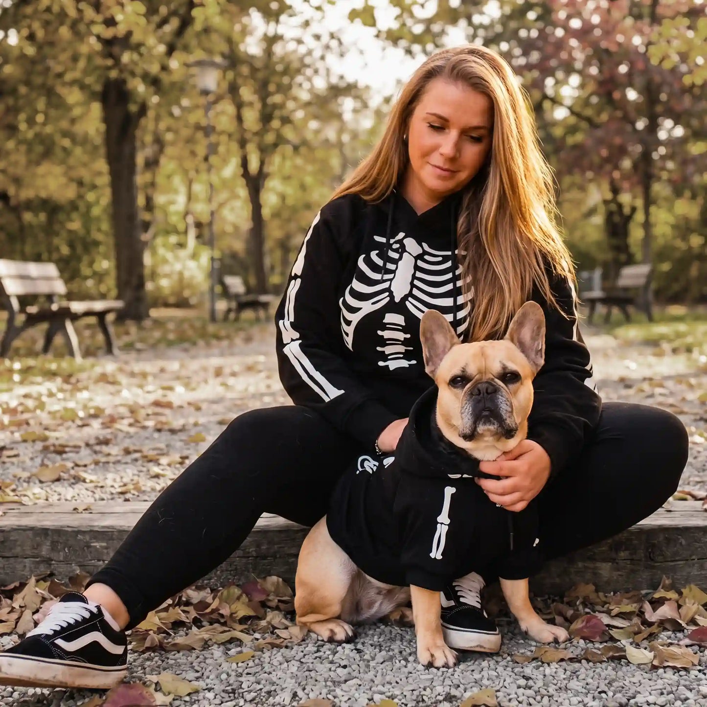 Halloween Human Hoodie - Reflective Skeleton