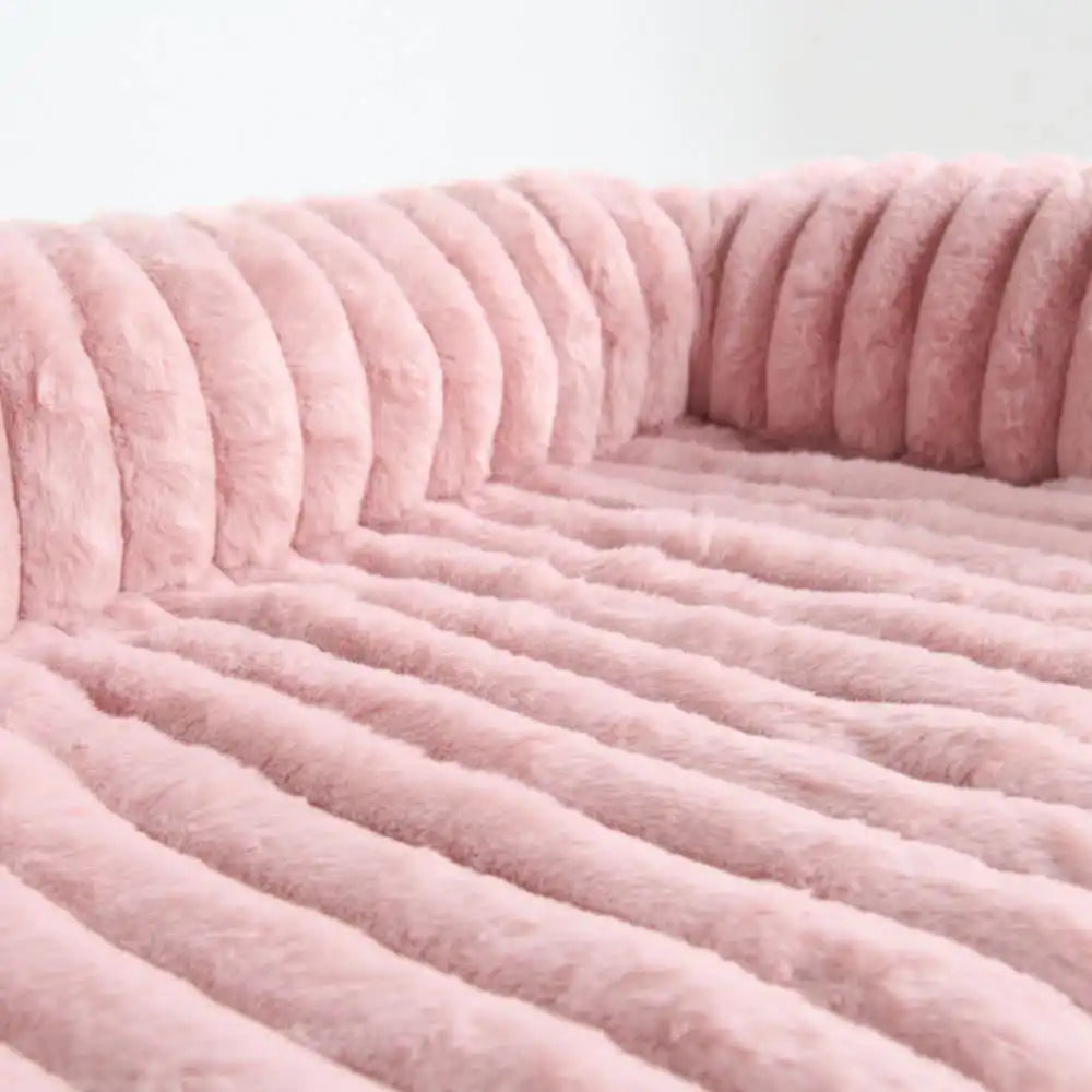 Luxury Couch Cover Dog Bed - Pink