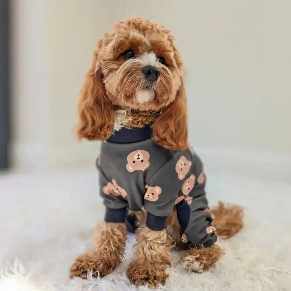 Dog Pajama - Bear Black