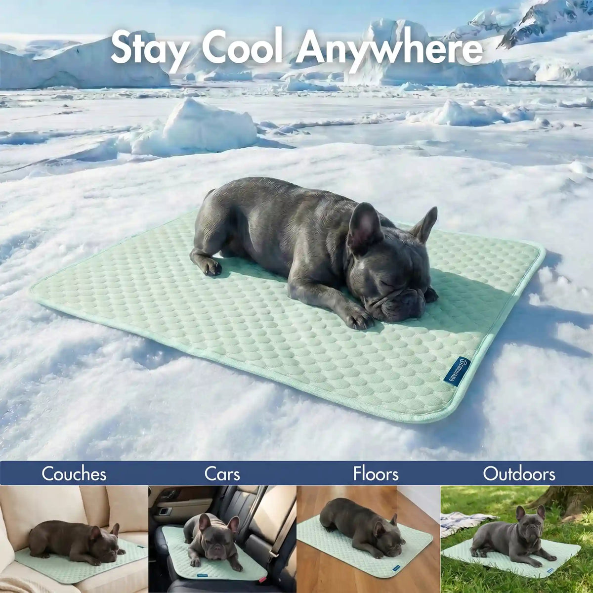 Frostcore™ Cooling Couch Cover Dog Bed and Cooling Mat Set - Orb Green