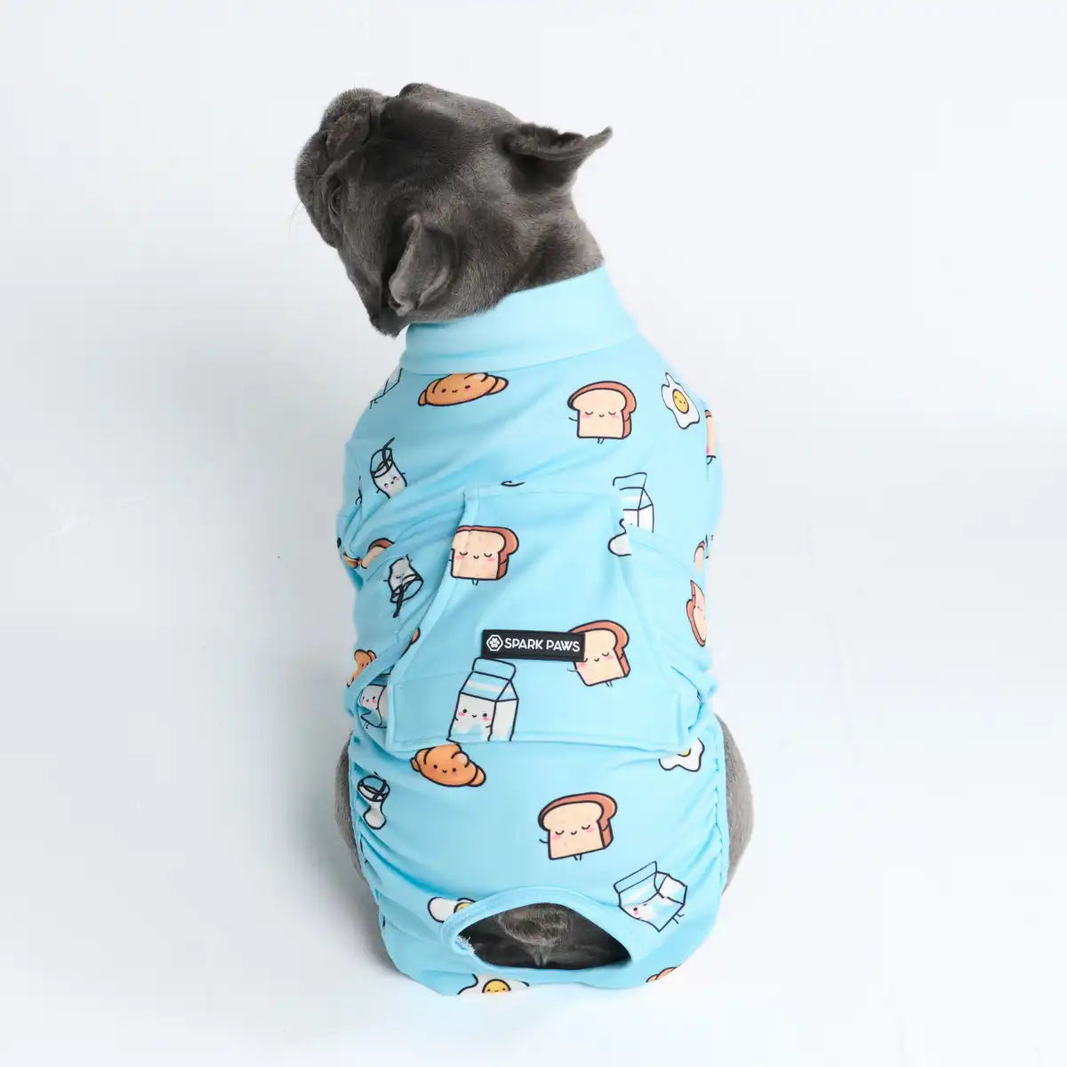 Dog Surgical Suit - Breakfast Blue