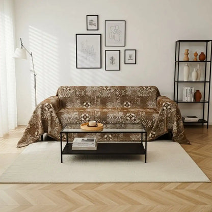 Pet Couch Cover - Rustic Bohemian Brown