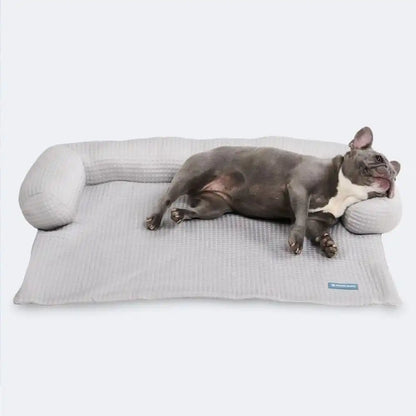 Frostcore™ Cooling Couch Cover Dog Bed - Waffle Grey