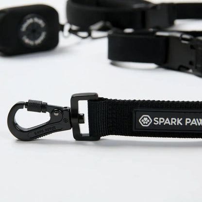 Multipurpose Seatbelt Handsfree Leash & Poop Bag Holder Set - Black
