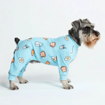 Dog Pajama - Breakfast Blue