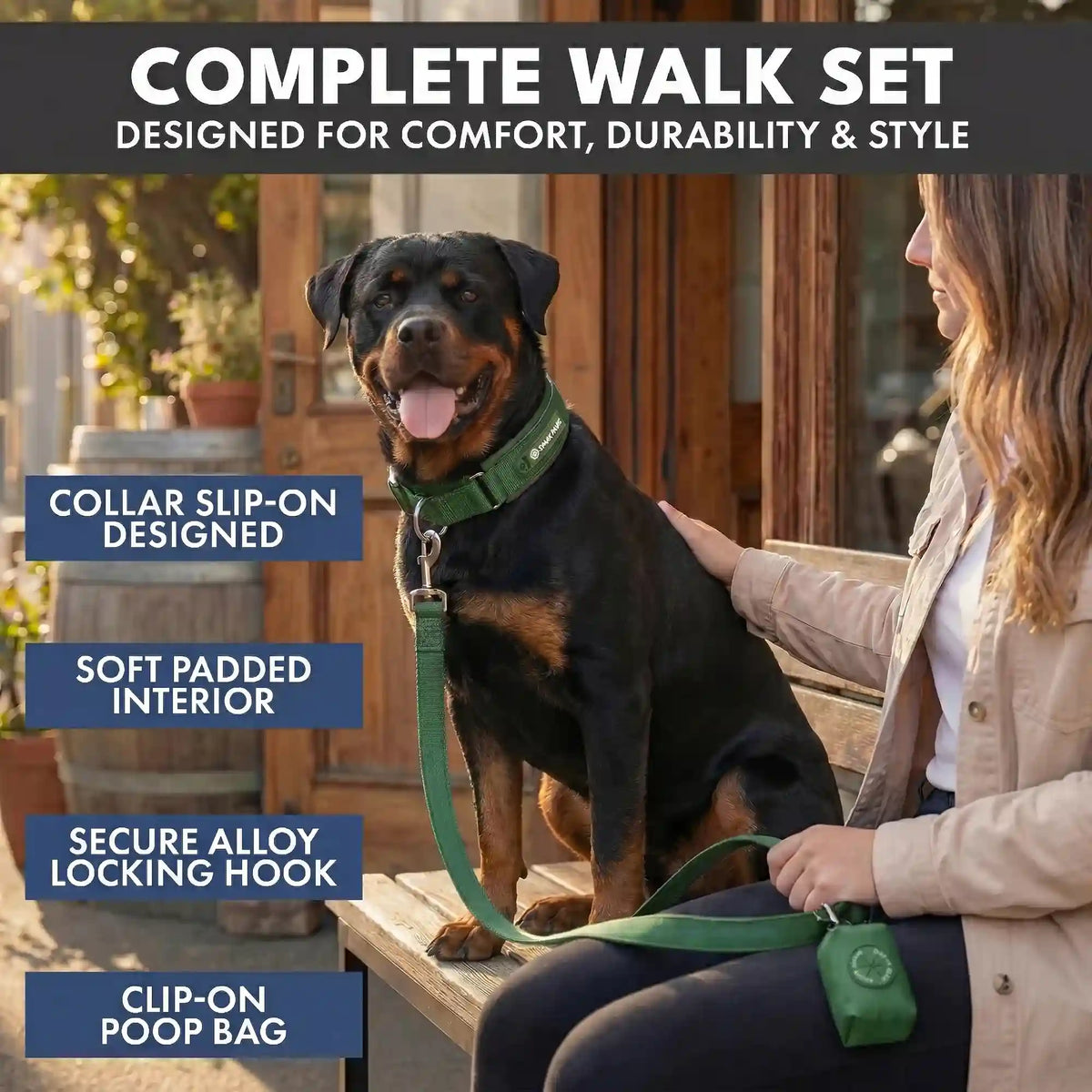 Martingale Collar Set - Army Green