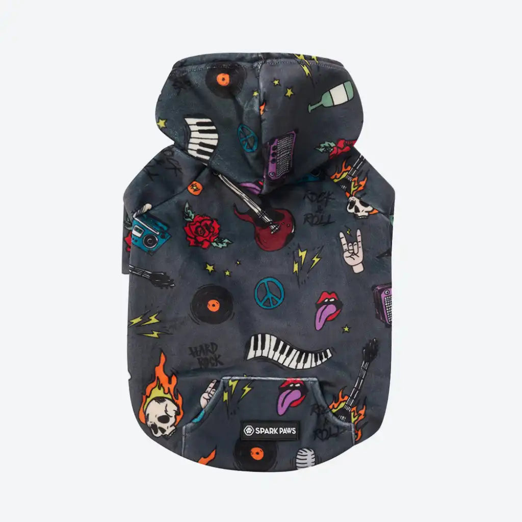 Rock and Roll Dog Hoodie