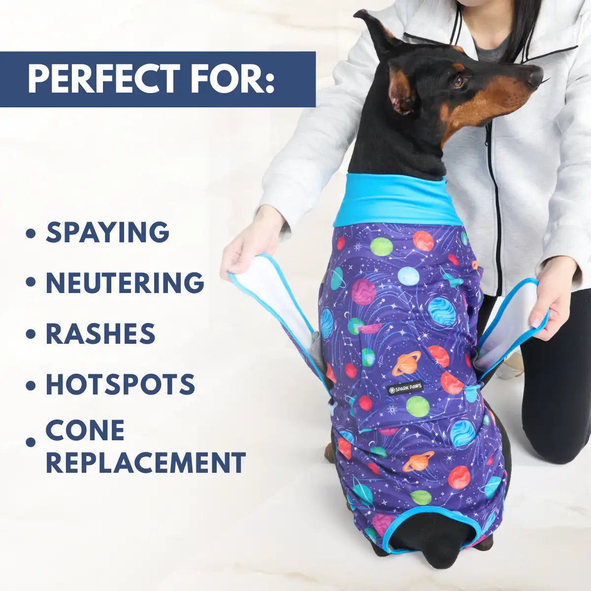 Dog Surgical Suit - Planets