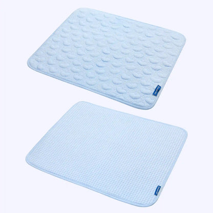 Frostcore™ Cooling Mat (2-pack) - Hearts Blue & Waffle Blue