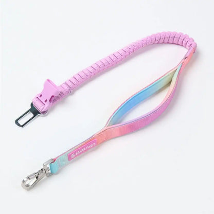 Multipurpose Seatbelt Handsfree Leash & Poop Bag Holder Set - Pastel Icing