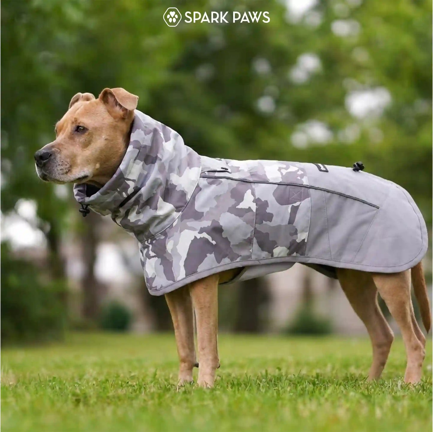 Breatheshield™ Dog Raincoat - Camo Grey