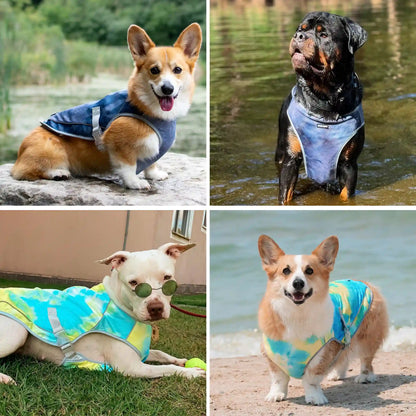 Dog Cooling Vest (2-pack) - Ice Blue & Tropical Storm
