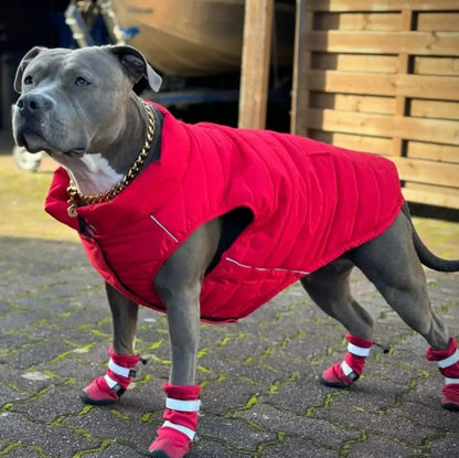 Flex Shell Waterproof Dog Boots - Red