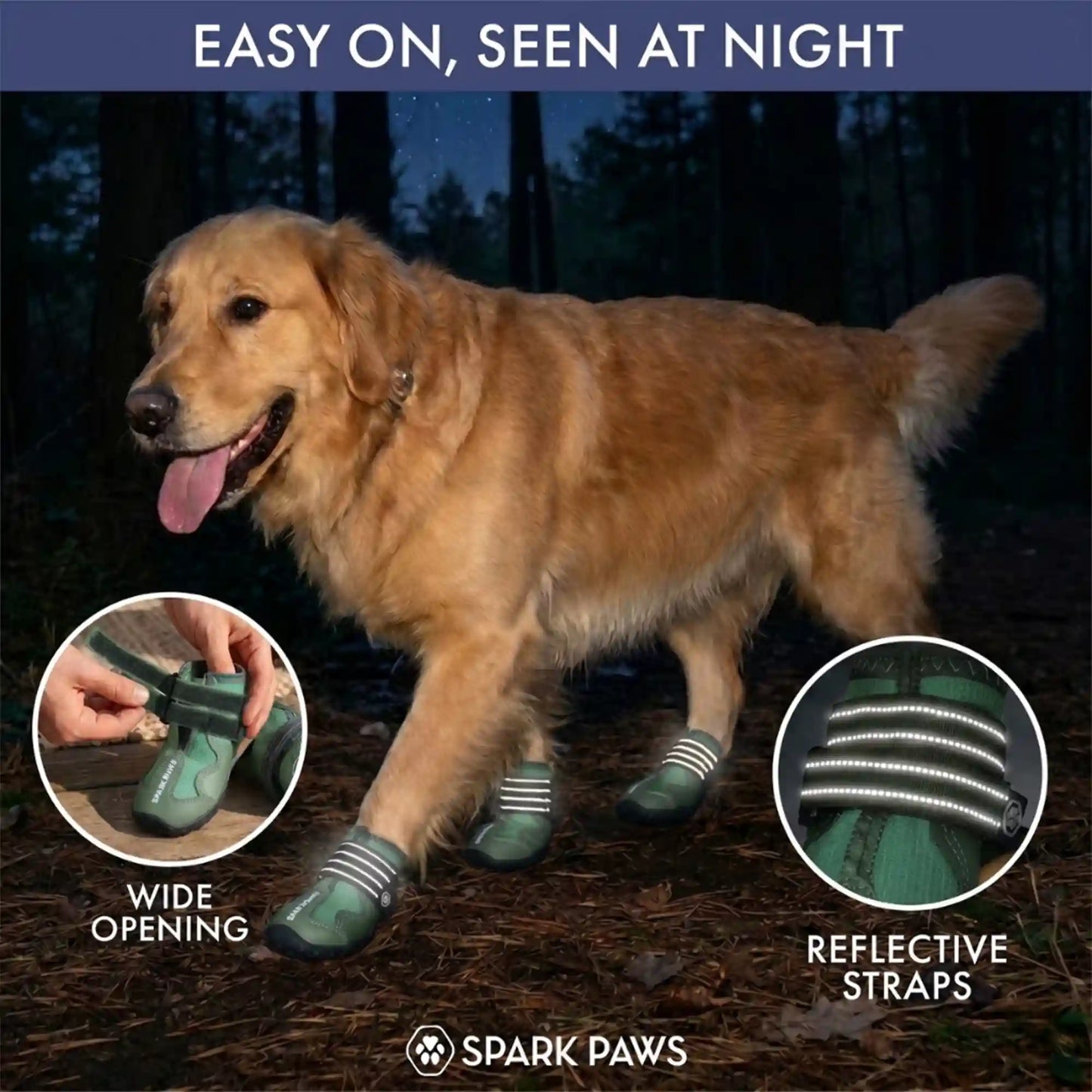 365 All-Season Dog Shoe 4PC Set - Green