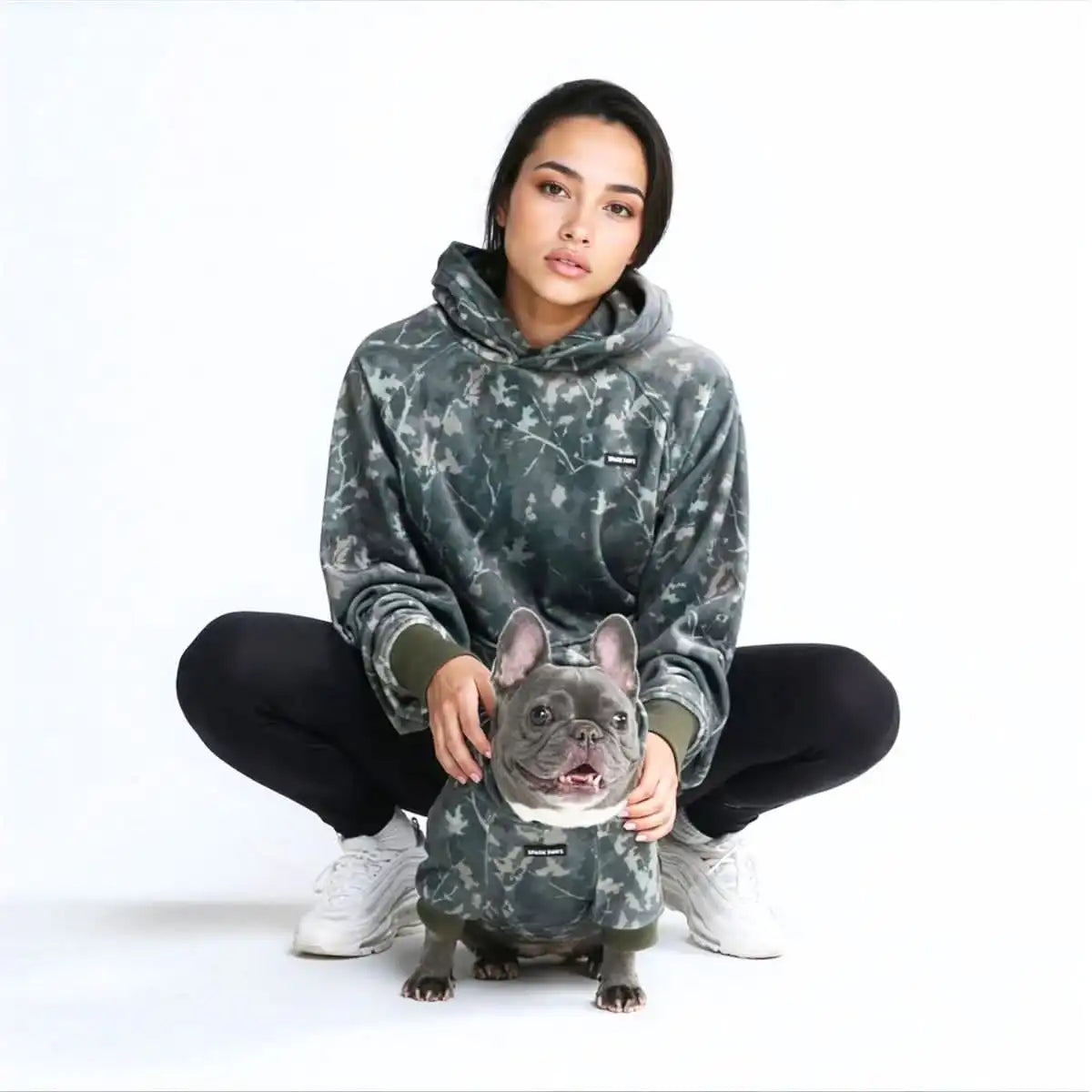 Concrete Wood Dog Hoodie - Timber