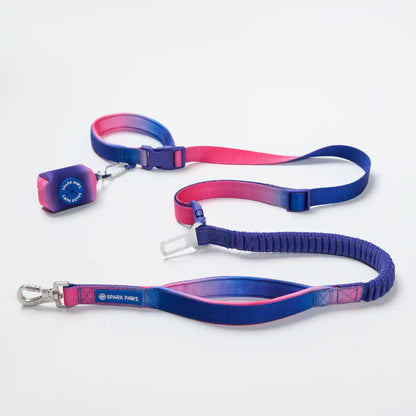 Multipurpose Seatbelt Handsfree Leash & Poop Bag Holder Set