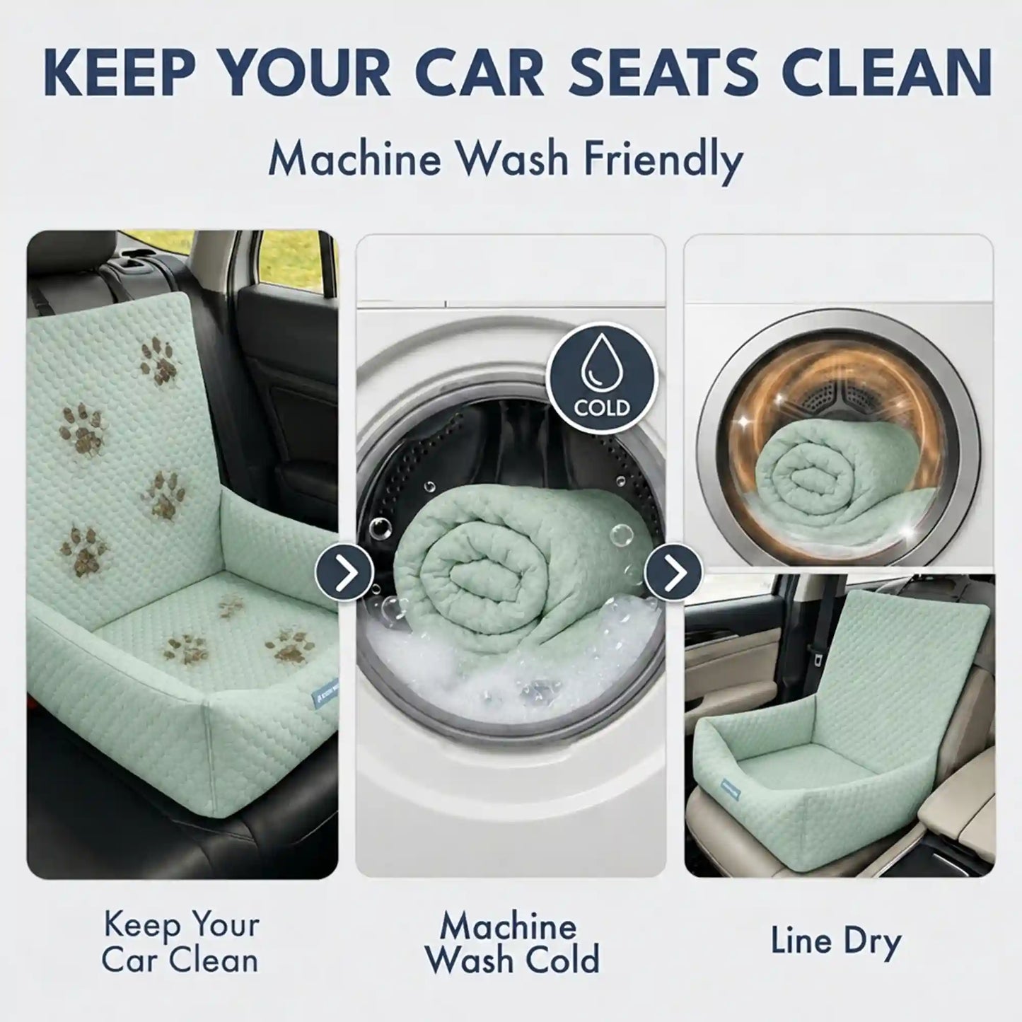 Frostcore™ Dog Cooling Car Seat Bed - Orb Green