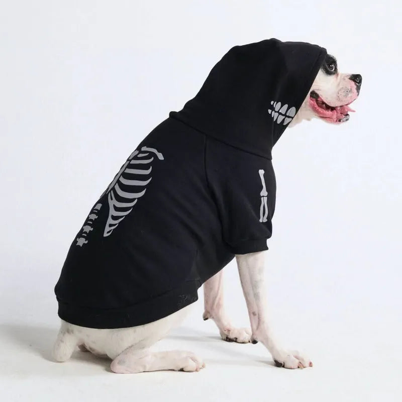Halloween Dog Hoodie - Reflective Skeleton (2)