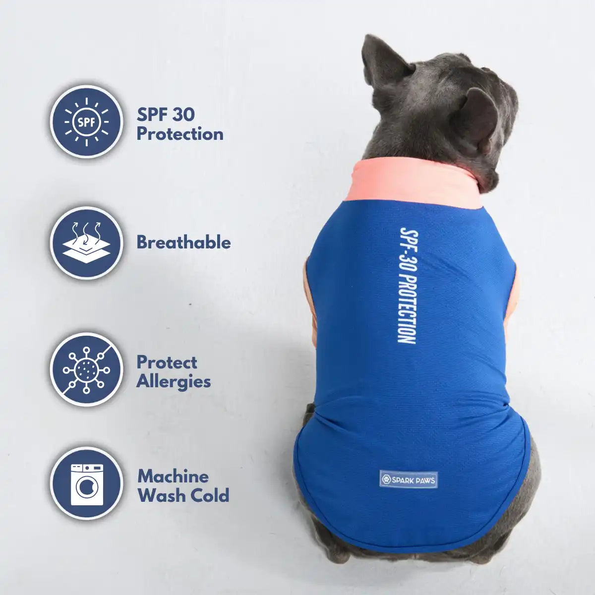 Sunblock Dog T-Shirt - Blue Hawaiian