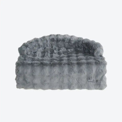 Calming Fluffy Couch Cover Dog Bed - Grey