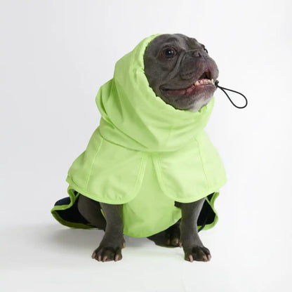 Breatheshield™ Dog Raincoat  - Lime White Navy