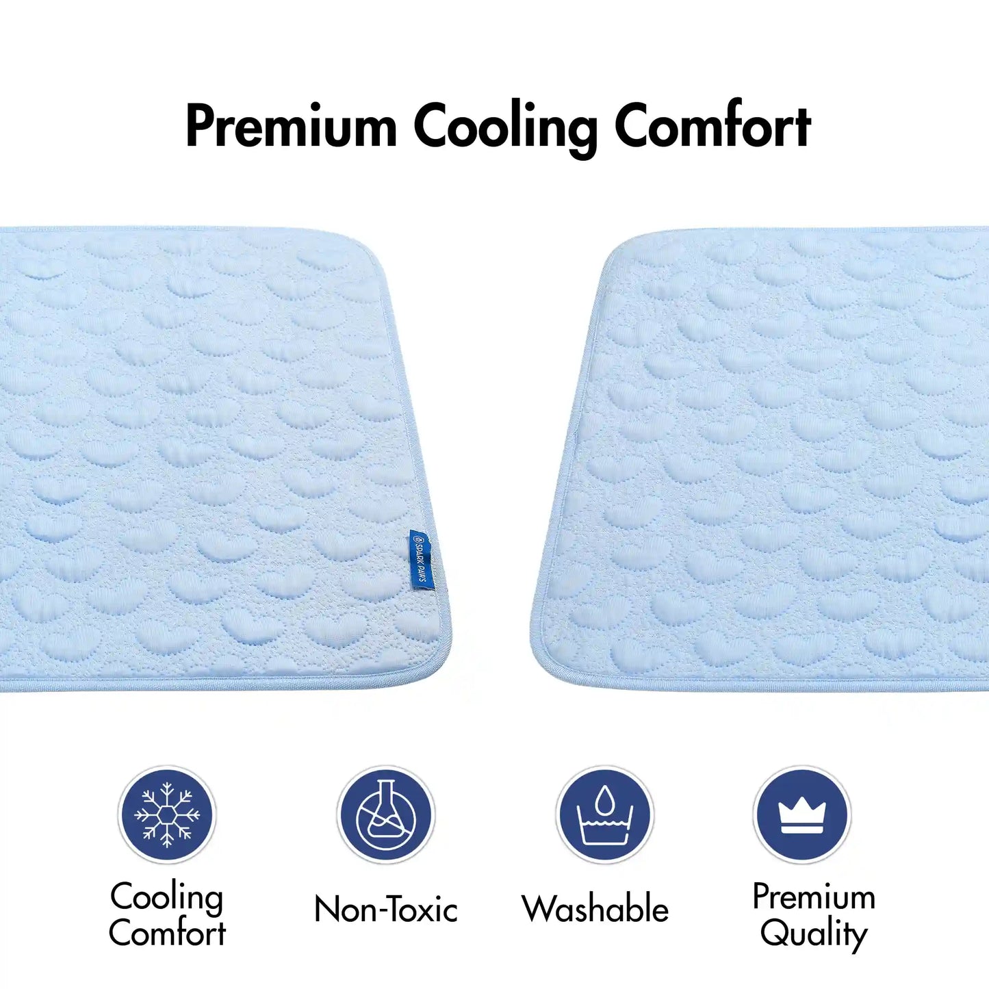 Frostcore™ Cooling Mat (2-pack) - Hearts Blue