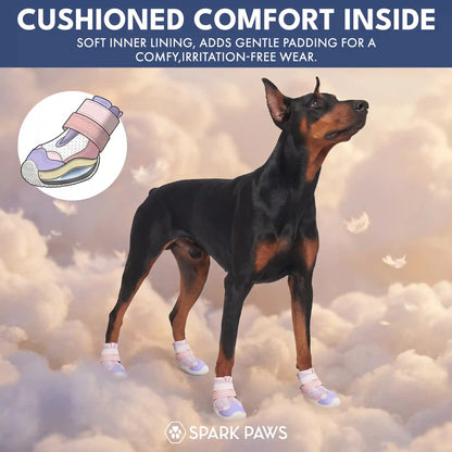 Hot Pavement Pawtector Dog Shoes - Pink Purple