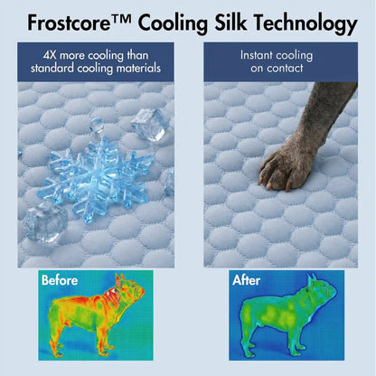 Frostcore™ Dog Cooling Car Seat Bed - Ash Blue
