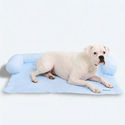 Frostcore™ Cooling Couch Cover Dog Bed - Waffle Blue