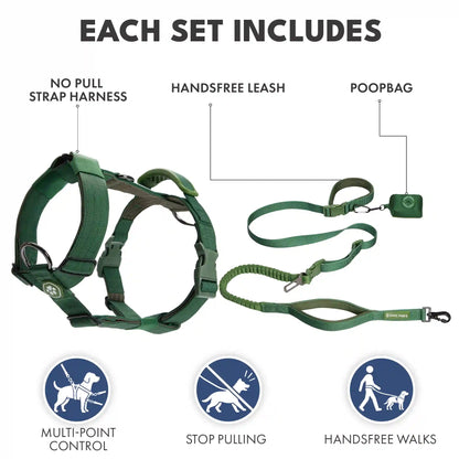 Comfort Control No-Pull Dog Harness and Multipurpose Leash Sets