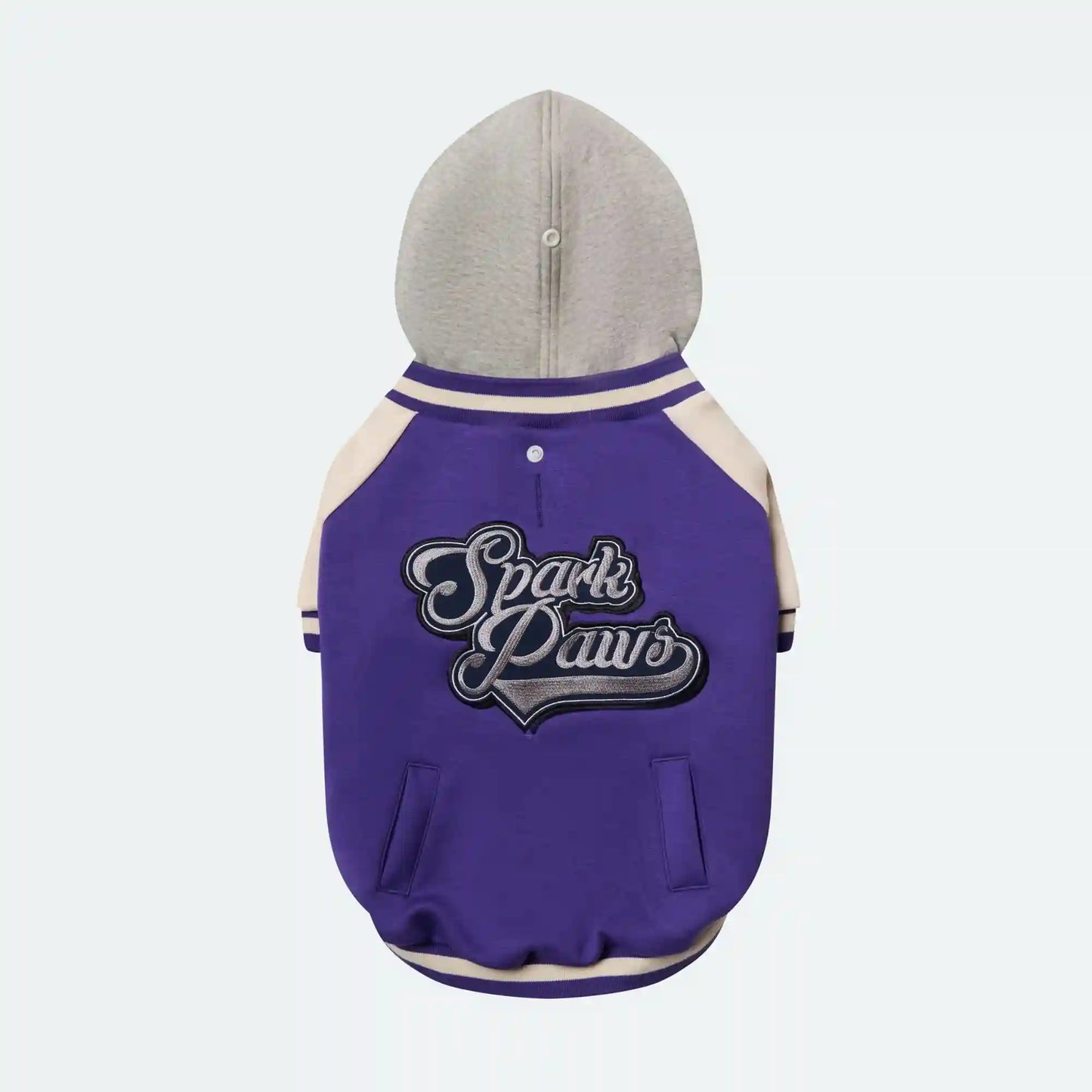 Dog Varsity Jacket - Purple