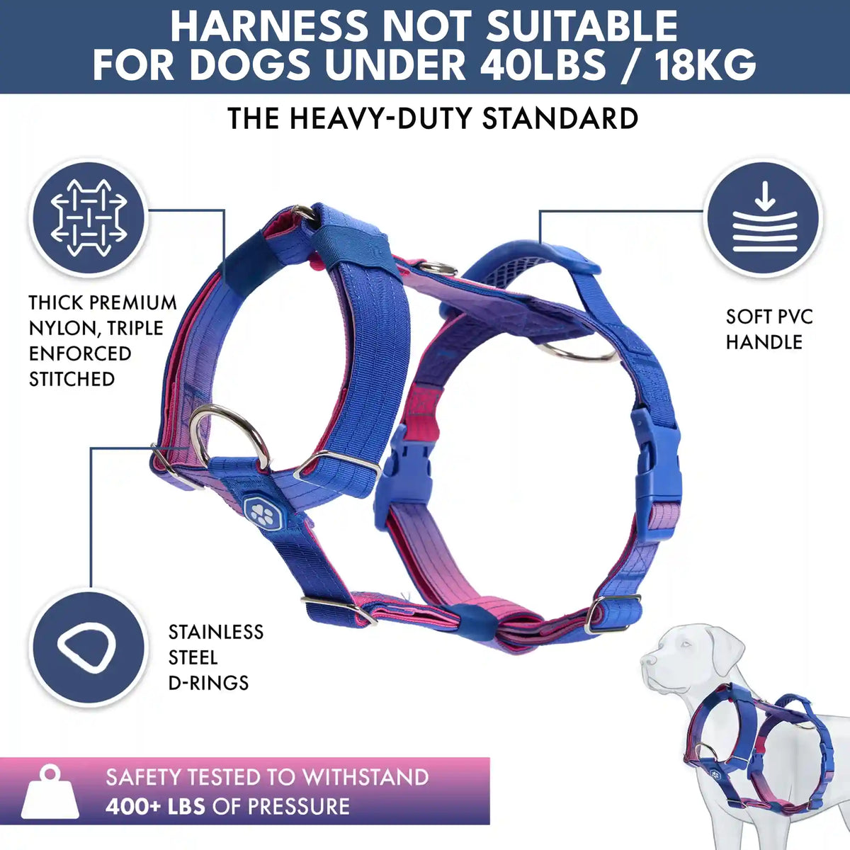 Comfort Control No-Pull Dog Harness and Multipurpose Leash Sets