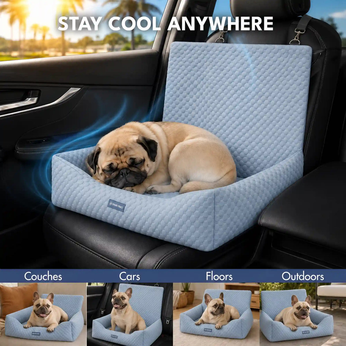 Frostcore™ Dog Cooling Car Seat Beds