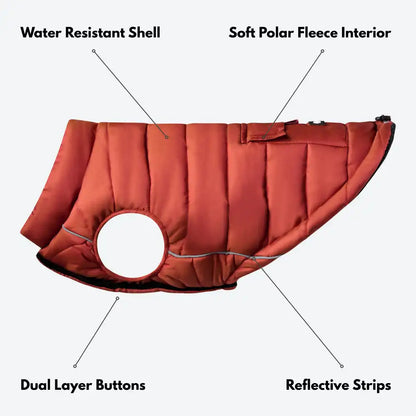 WarmShield Water-Resistant Jacket - Crimson