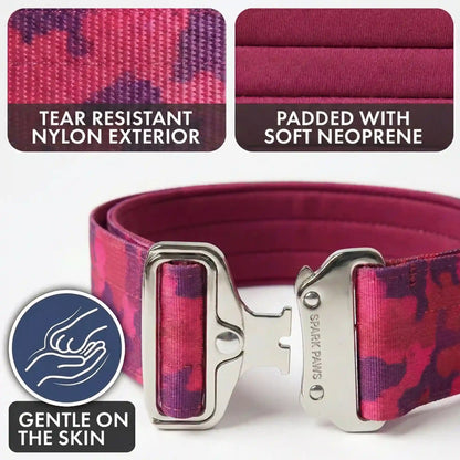 Comfort Control Collar and Multipurpose Leash Set - Fuchsia Camo