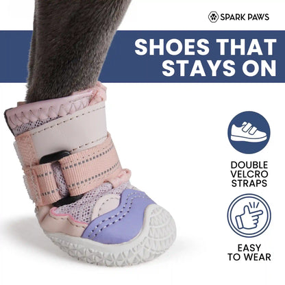 Hot Pavement Pawtector Dog Shoes - Pink Purple