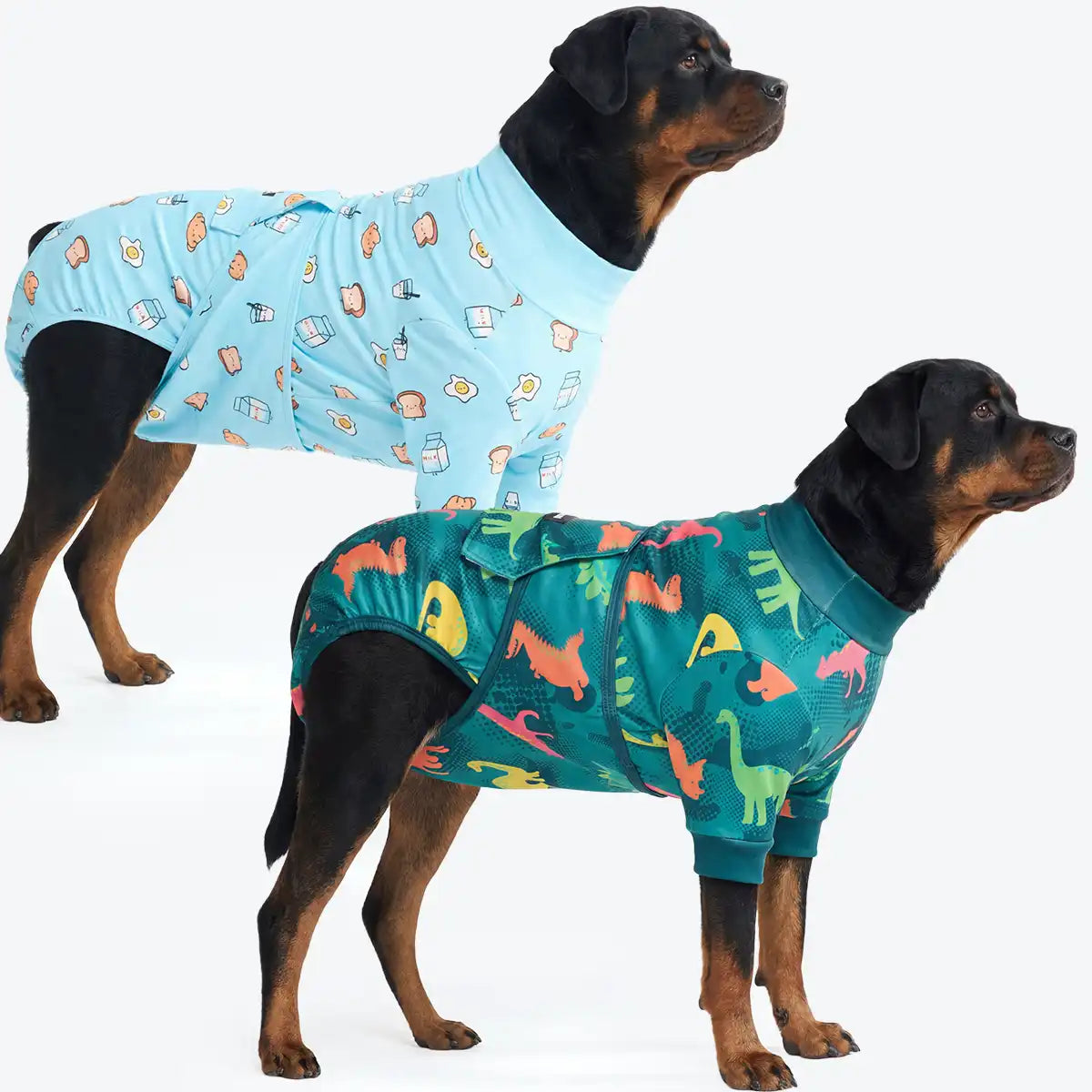 Dog Surgical Suit (2-pack) - Breakfast Blue and Dinosaurs