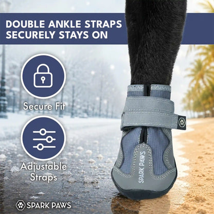 365 All-Season Dog Shoe 4PC Set - Grey