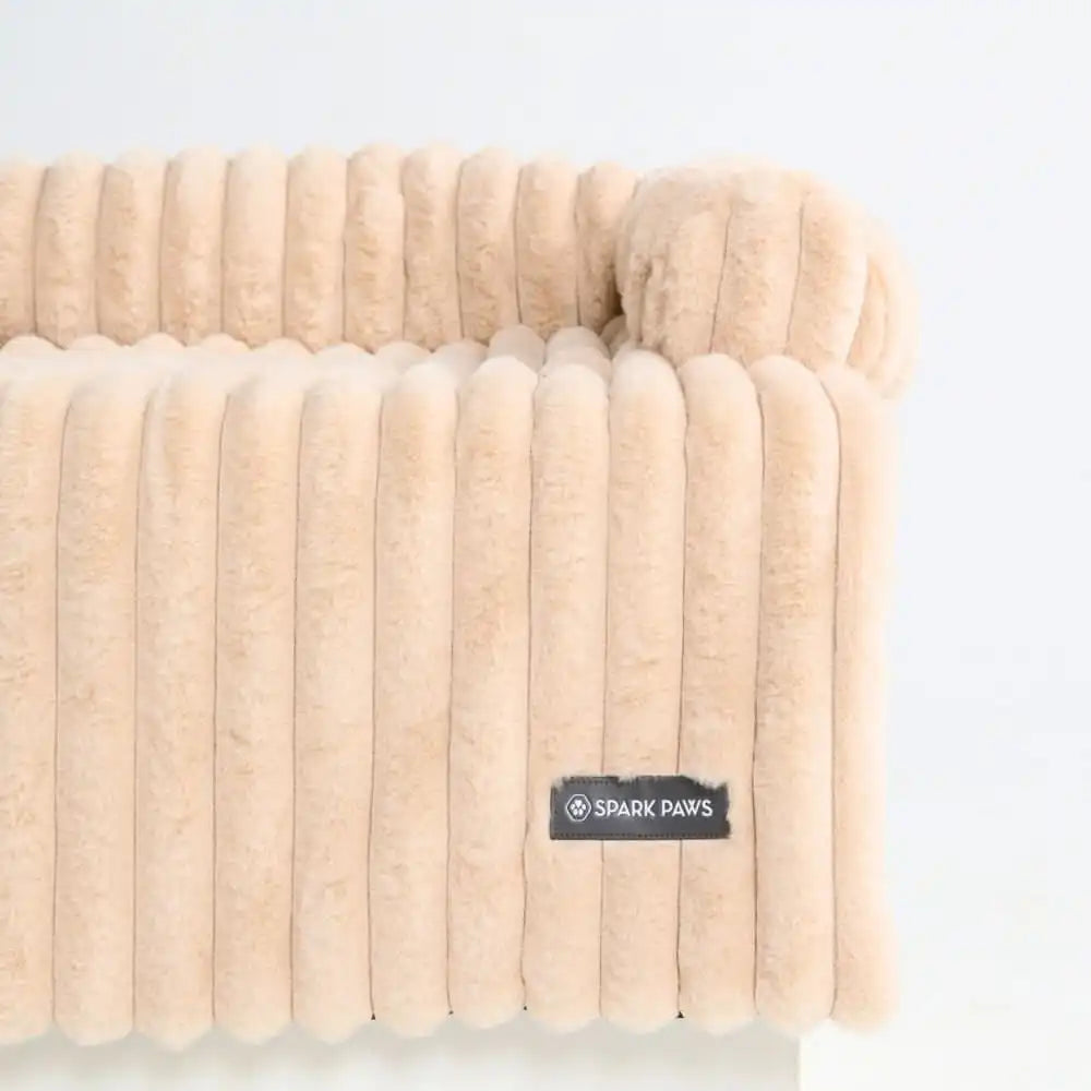 Luxury Couch Cover Dog Bed - Beige