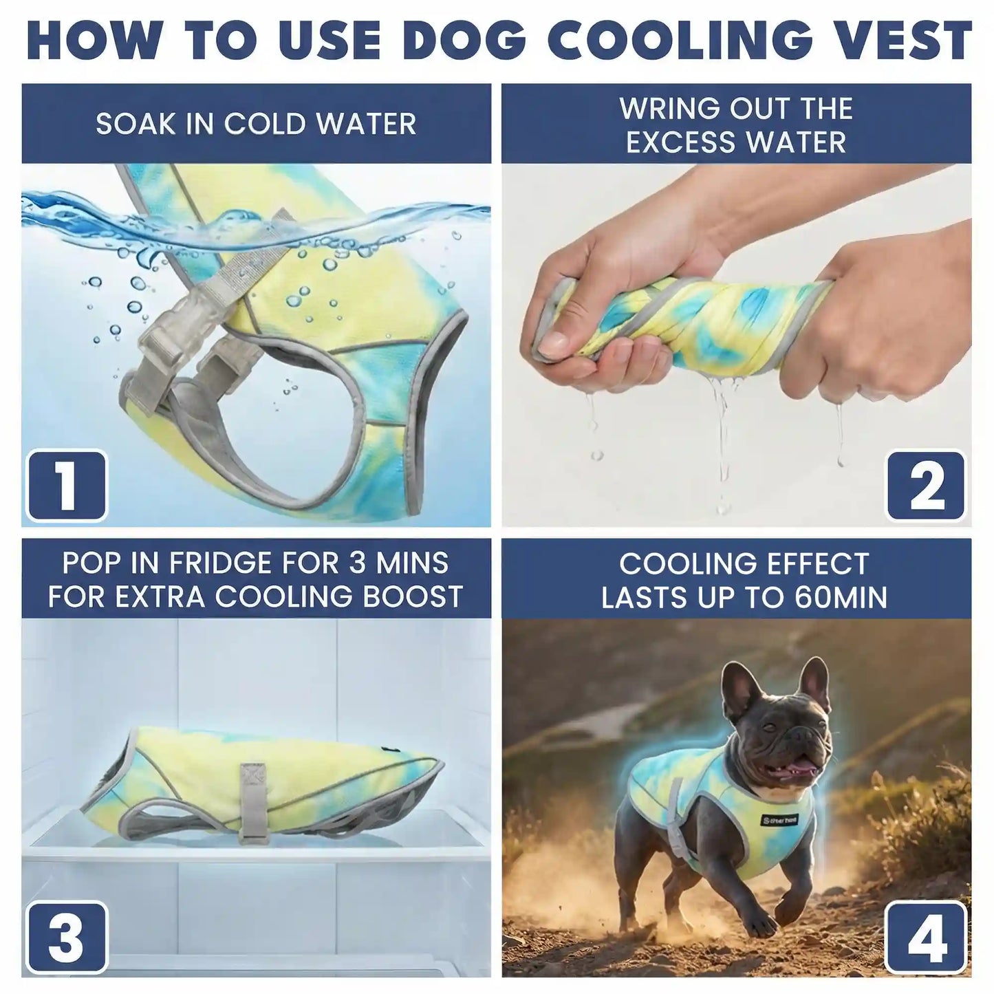 Dog Cooling Vest - Tropical Storm