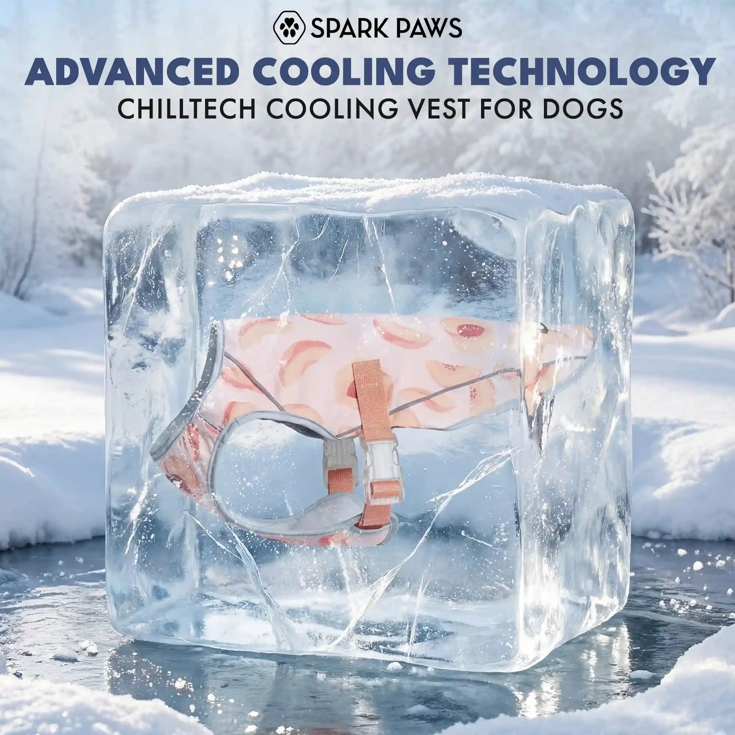 Dog Cooling Vest - Peaches