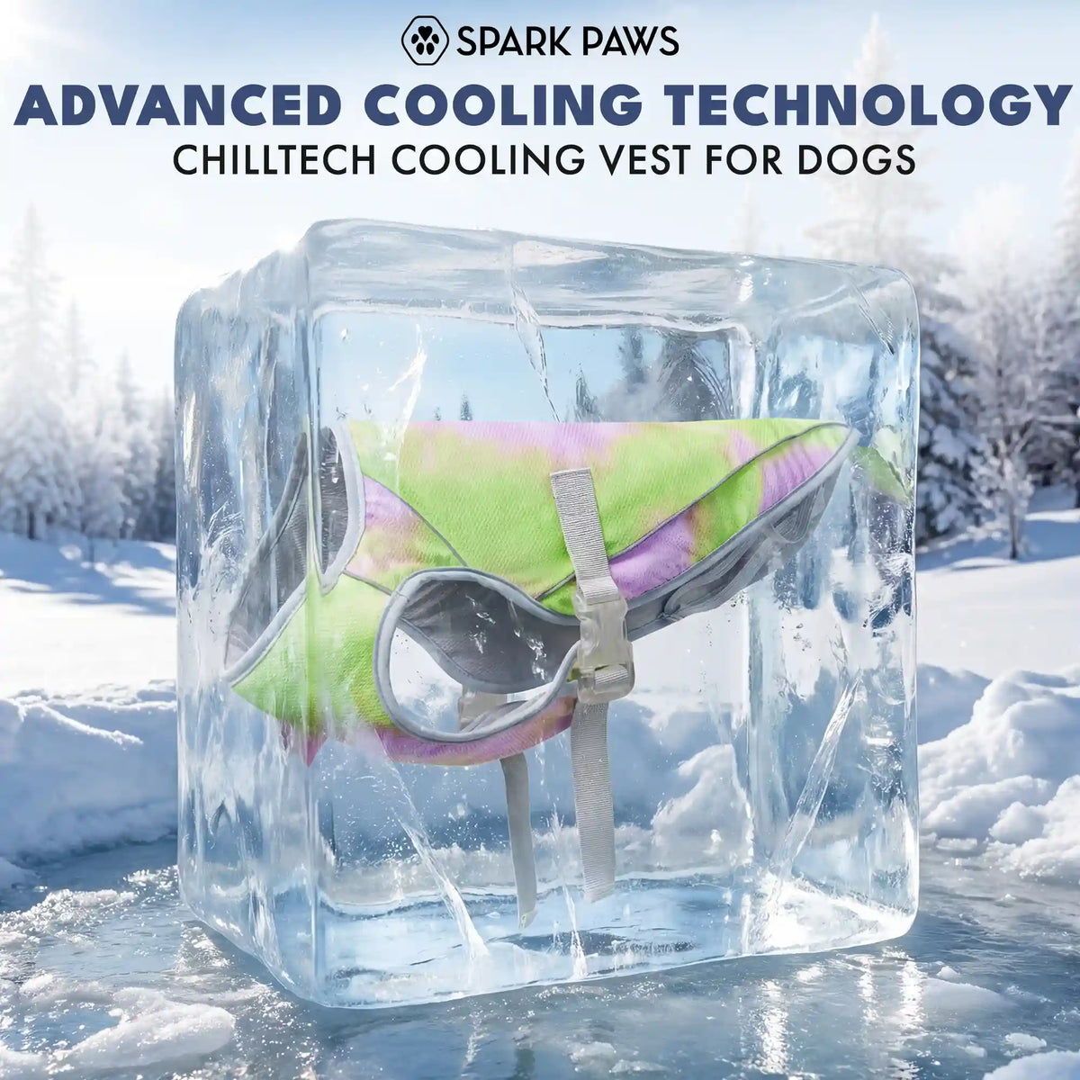 Dog Cooling Vest - Neon Purple