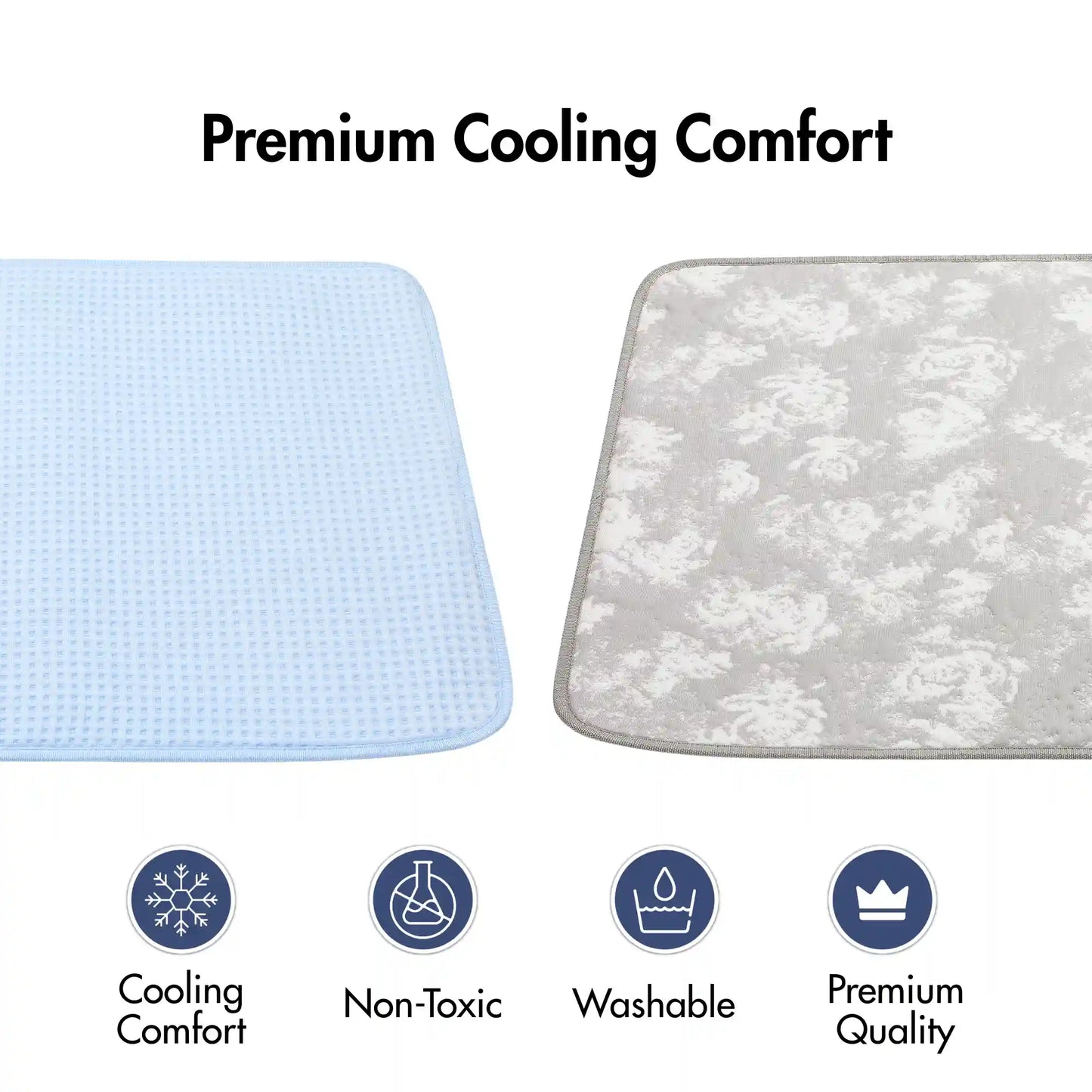 Frostcore™ Cooling Mat (2-pack) - Clouds Grey & Waffle Blue
