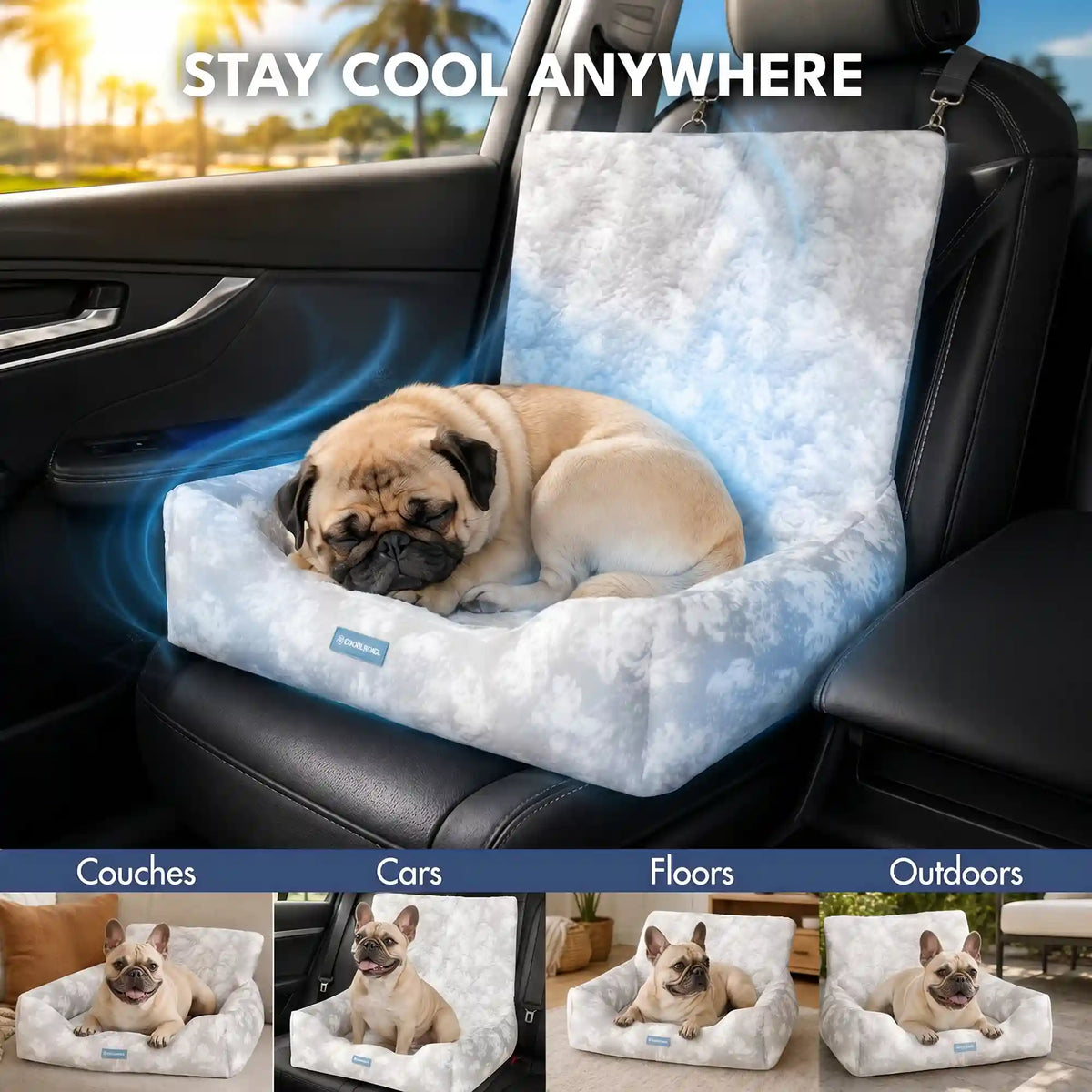 Frostcore™ Dog Cooling Car Seat Beds