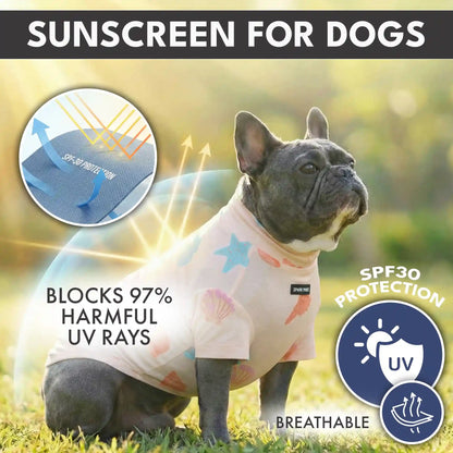 Sunblock Dog T-Shirt (2-pack) - Flamingo Seashell