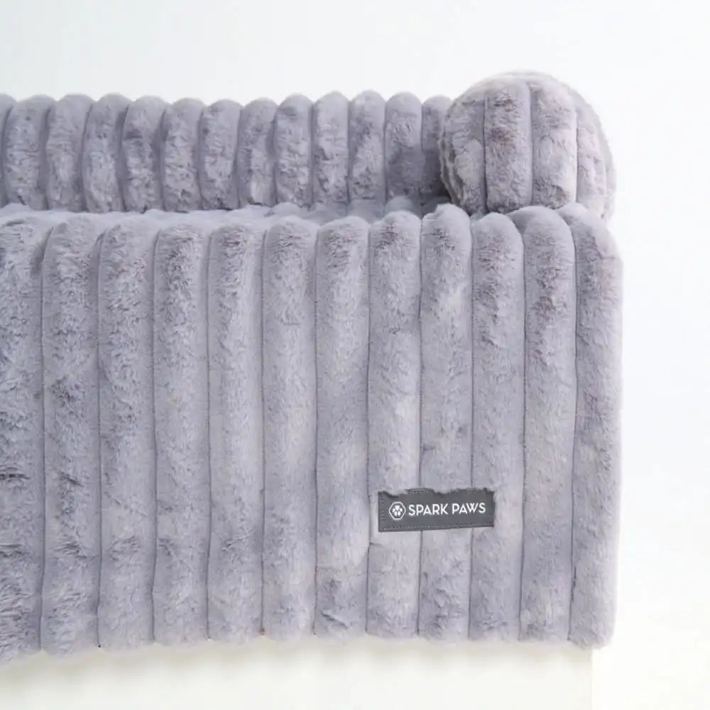 Luxury Couch Cover Dog Bed - Grey
