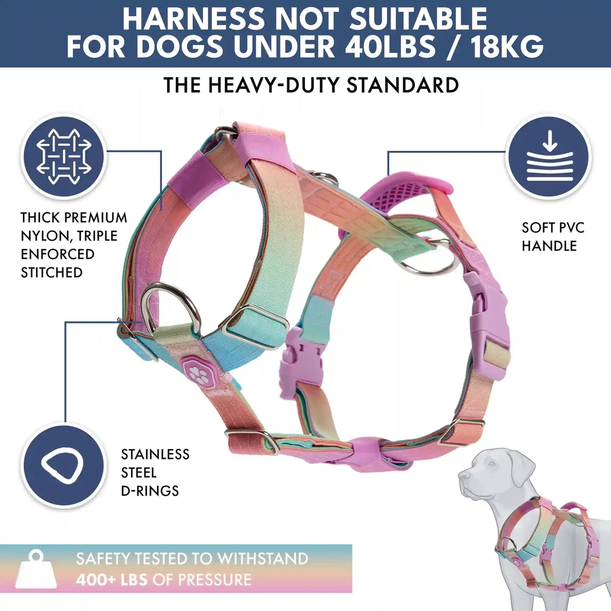 Comfort Control No-Pull Dog Harness and Multipurpose Leash Sets