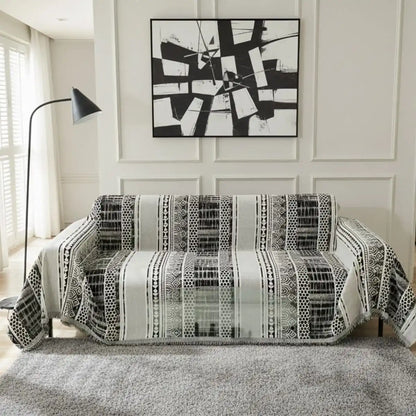 Pet Couch Cover - Modern Mosaic Black